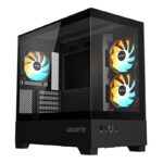 Gabinete Gamer GIGABYTE C201P Black Panoramic 3 Coolers Argb