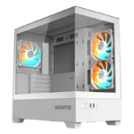 Gabinete Gamer GIGABYTE C201P White Panoramic 3 Coolers Argb