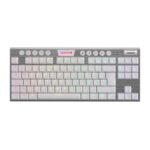 Teclado Mecánico Inalámbrico Redragon K621 Horus TKL White RGB SW Red