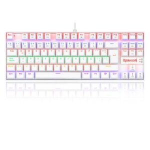 Teclado Mecánico Redragon Kumara Rainbow K552 White SW Red