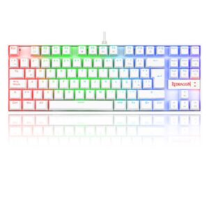 Teclado Mecánico Redragon K552 RGB White SW Red