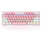 Teclado Mecánico Redragon Fizz K617 CT RGB Rosa y Blanco