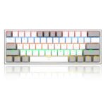 Teclado Mecánico Redragon Fizz K617 CT RGB Blanco y Gris