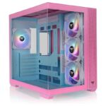Gabinete Gamer THERMALTAKE View 380 TG Argb Bubble Pink 4 Coolers