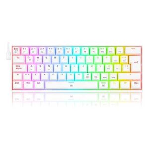 Teclado Mecánico Redragon K630w Blanco SW Red RGB