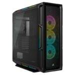 Gabinete Gamer CORSAIR 5000T RGB iCUE 3 Coolers Black