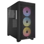 Gabinete Gamer CORSAIR 3000D RGB Airflow 3 Coolers Black
