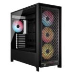 Gabinete Gamer CORSAIR FRAME 5000D FRAME RS ARGB Black 4 Coolers