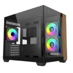 Gabinete Gamer COOLER MASTER Elite 481 Wood Black 3 Coolers