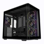 Gabinete Gamer COOLER MASTER Elite 600 Black 4 Coolers Vidrio Curvo