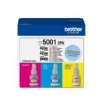Botella de Tinta Brother BT5001 Cian Magenta Amarilla Pack de 3