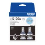 Botella de Tinta Brother BTD100BK2PK Negra Pack de 2