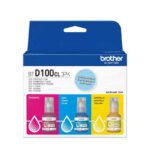 Botella de Tinta Brother BTD100 Cian Magenta Amarilla BTD100CL3PK Pack de 3