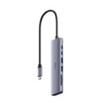 Hub CUDY UH407 7 EN 1 USB-C Lect Tarjetas HDMI 4K 60HZ 2K 144HZ