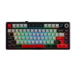 Teclado Mecánico Inalámbrico Aula F75 MAX SW REAPER Black Red Grey