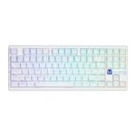 Teclado Mecánico Inalámbrico Aula F87 Pro V2 SW GRAYWOOD White Contour