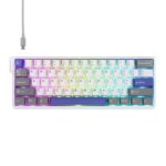 Teclado Magnético AULA WIN60HE MAX White Grey Blue SW Wing chun