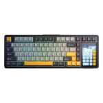 Teclado Mecánico Inalámbrico Aula L99 Black Grey Yellow Pantalla Tactil