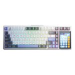 Teclado Mecánico Inalámbrico Aula L99 Dark Grey White Blue Pantalla Tactil