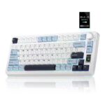 Teclado Mecánico Inalámbrico Aula S75 Pro SW SEIYA White Blue Black